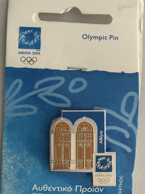 Athens 2004 Olympic Pin new, traditional door design