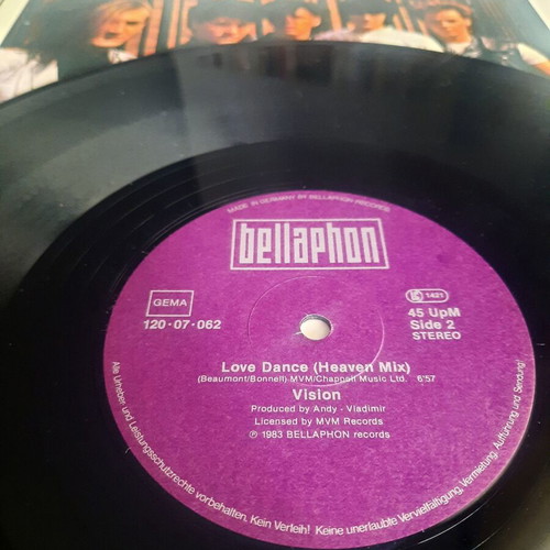 Vision Love Dance 12" Maxi-Single vinyl like new, synth-pop disco