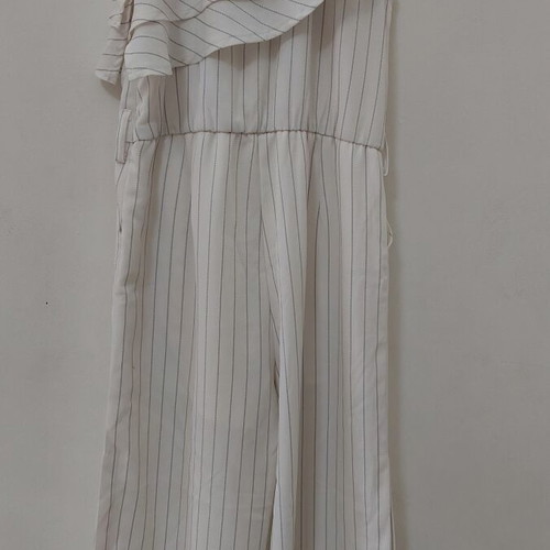 Miss Ebita girls' jumpsuit used, size 12 years, white and grey