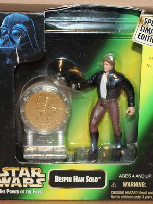 Kenner Star Wars Bespin Han Solo figure with coin 9 cm new