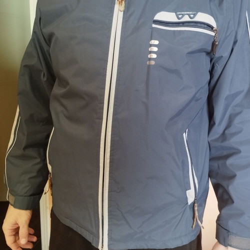 Men's jacket with fleece used, size L, blue