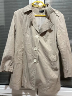 Beige Fabric Trench Coat like new, XXL