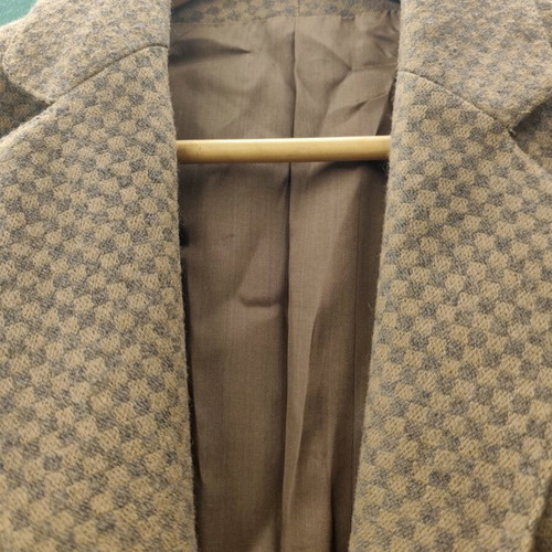 Women's checked jacket like new, beige, size 46