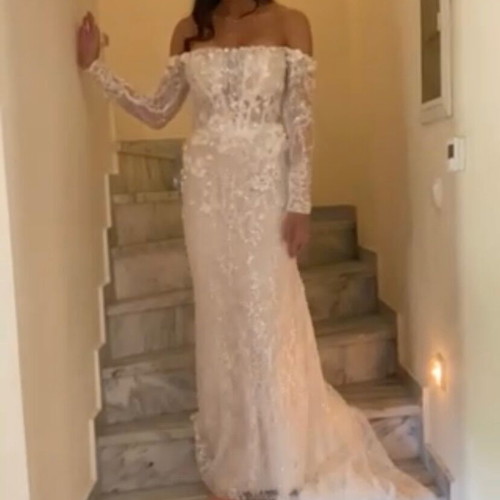 Primalicia wedding dress like new, size S, white with robe