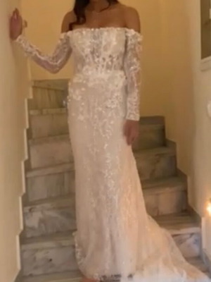 Primalicia wedding dress like new, size S, white with robe