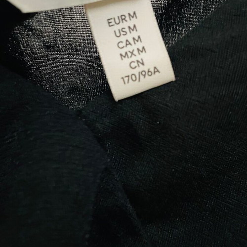 H&M Black Top with Straps and Ruffle like new, size M