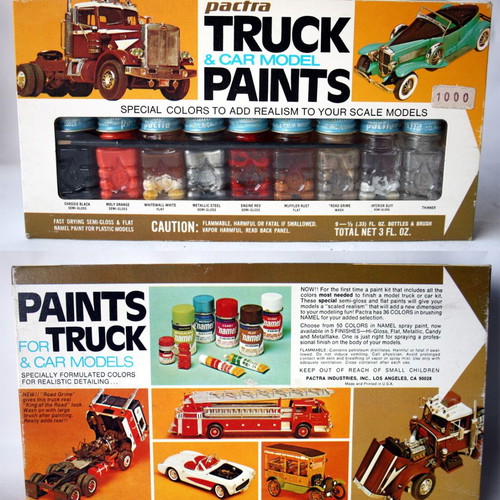 Vintage 60's Pactra Truck & Car Model Paints Color Kit 2410 USA new