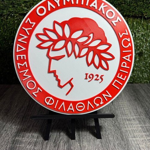 3D Printed Διακοσμητικό Λογότυπο Ολυμπιακού Καινούργιο