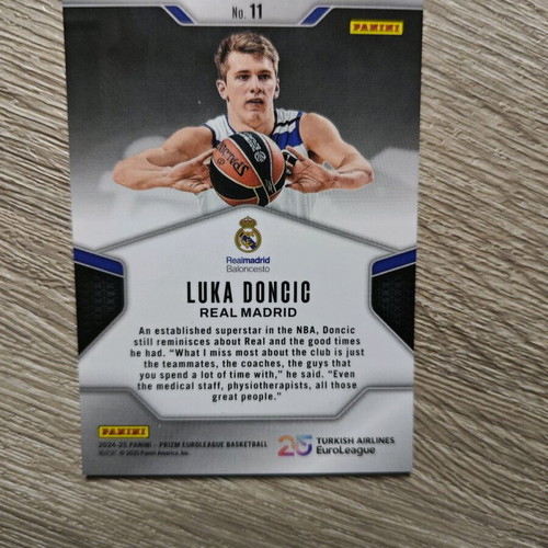 Luka Doncic Real Madrid Panini Prizm EuroLeague 2024-25 Dominance card new