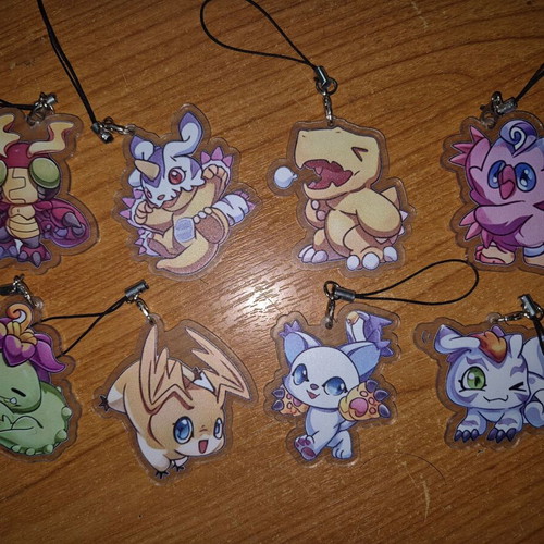 Digimon acrylic keychains new from Digimon Adventure anime
