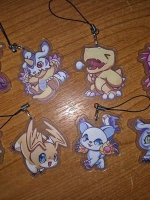 Digimon acrylic keychains new from Digimon Adventure anime