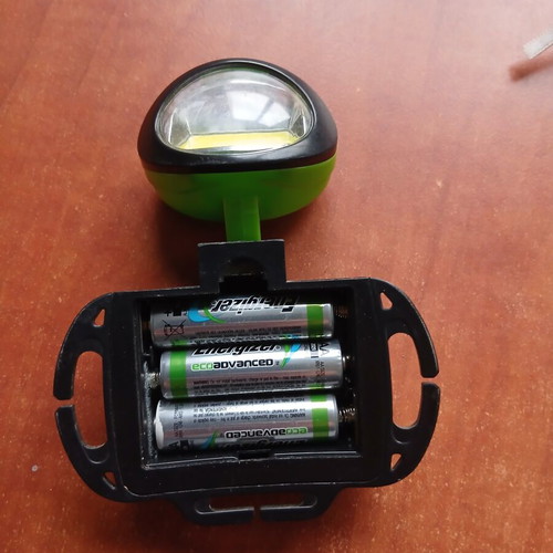 Bicycle light with battery used