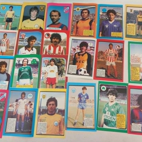 Football player posters used, 14 double-sided and 5 single from Μπλεκ