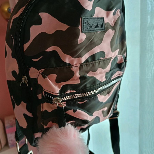 Admiral backpack like new, pink multicolor