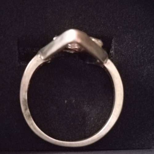 Silver 925 ring new with blue stone, size 62