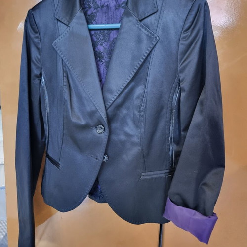 Rossodisera women's jacket like new, black and purple, XXL