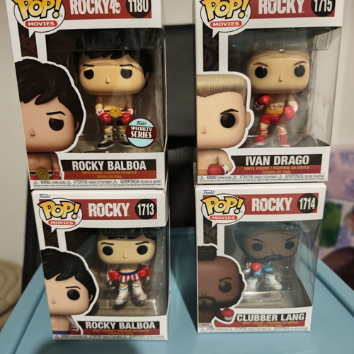 Funko Pop Movies Rocky Ivan Drago Clubber Lang set of 4 new