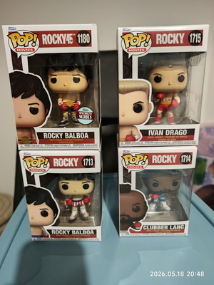 Funko Pop Movies Rocky Ivan Drago Clubber Lang σετ 4 καινούργια