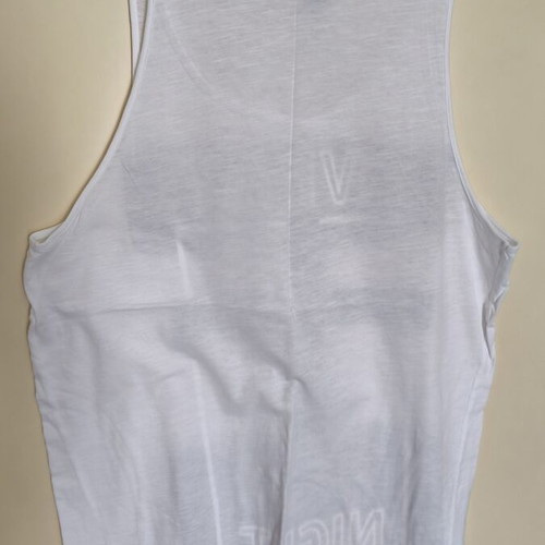 H&M men's summer tank top used, black and white with print