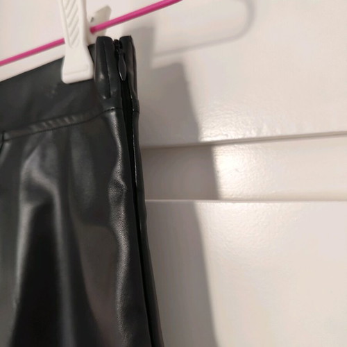 Black leatherette skirt size Small, new