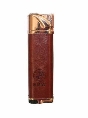 BMW Leather Windproof Lighter Brown New