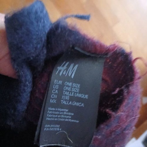 Pashmina wool scarf like new, beige and blue