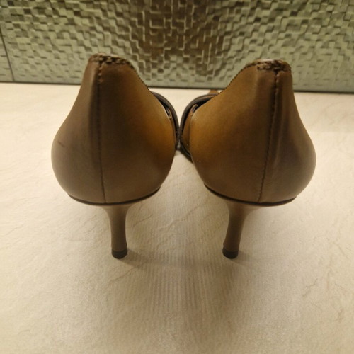 Zara leather pumps brown new, size 37, 8 cm heel