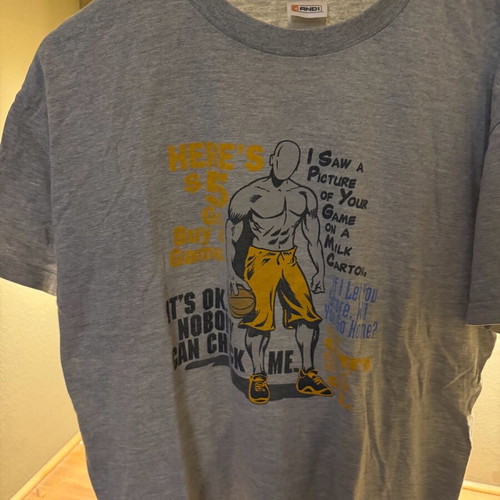 And1 basketball shirt used, size Medium, gray