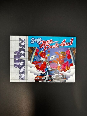 Sega Game Pack 4-in-1 Instruction Manual used for Sega Game Gear