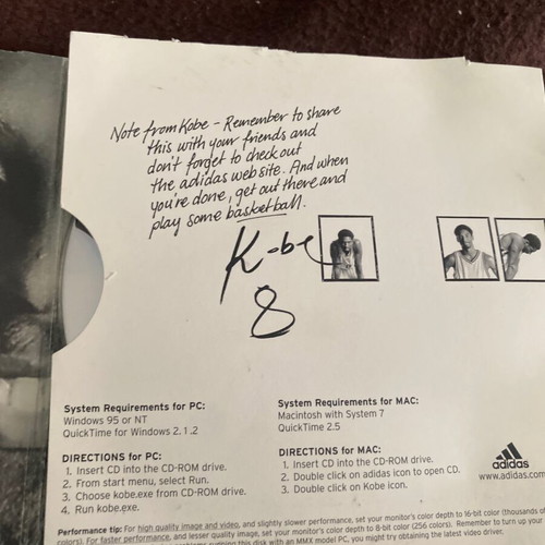 KOBE BRYAND 1998 virtual promo DVD μεταχειρισμένο, αυθεντικό