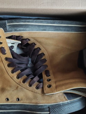 All Star leather high boots used, yellow, size 44.5