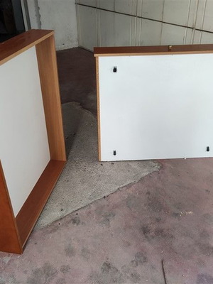 Storage drawers used, set of 2, wooden with wheels for under bed