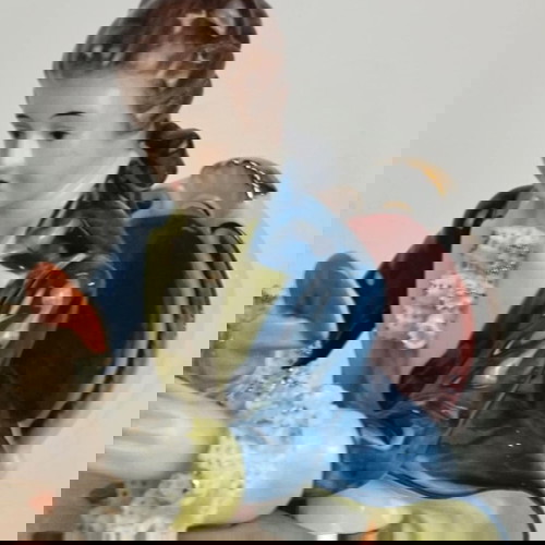 Μεγάλο παλιό πορσελάνινο διακοσμητικό σε στυλ Dresden σε άριστη κατάσταση