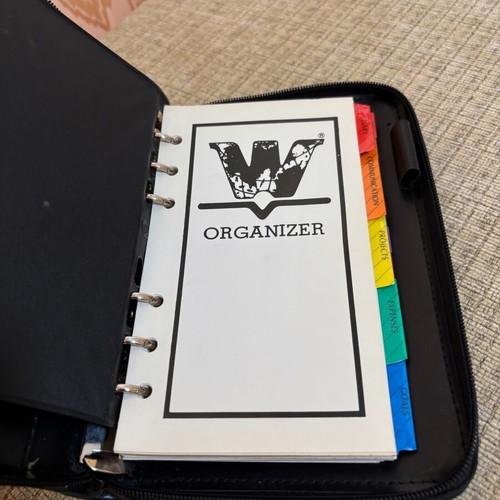 Retro business organizer with calculator new