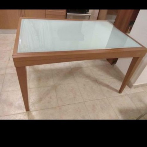 Dining table with glass new without chairs