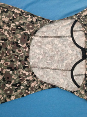 Denny Rose Army blouse open back like new, size L