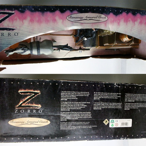 Zorro 2005 Runaway Armored Coach toy with horses Giochi Preziosi new