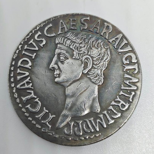 Collectible coin replica Roman Sestertius of Claudius like new