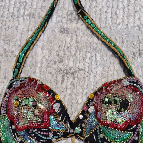 Oriental dance costume, multicolored, size M, 2 pieces