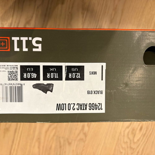 5.11 Tactical A.T.A.C. 2.0 Low 3'' shoes new, black, size 46