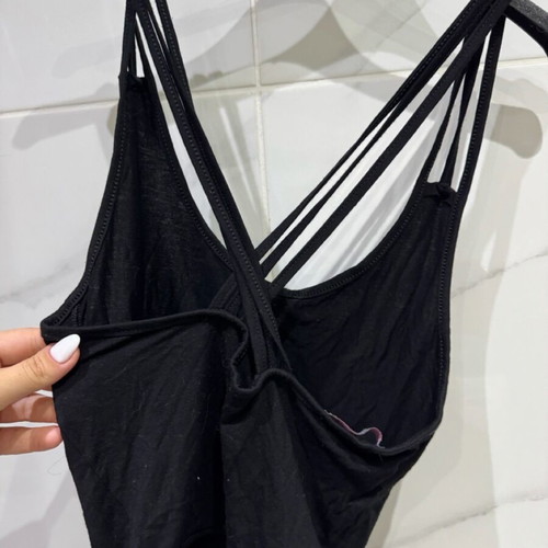 Active girl black bodysuit like new, size S