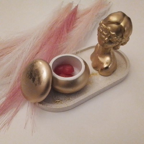 Decorative set white and gold, new