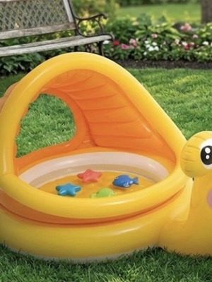Lazy Snail Shade Baby Pool like new, colorful design