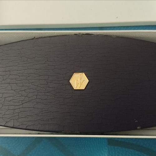 Waterman EDSON Diamond Black fountain pen with gold nib like new collectible