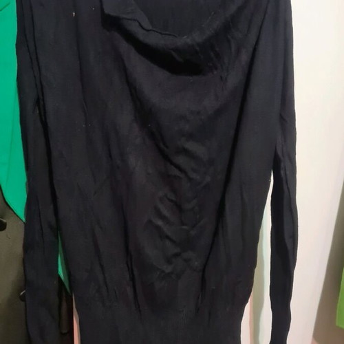 Winter dress new with one shoulder exposed, size S, black