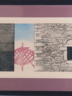 Artwork Karnagio in Mani by Panagiotis Gravvalos like new