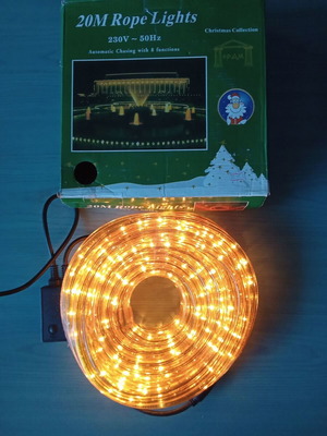 Neon Rope Light 20 Meters Yellow-White Christmas New