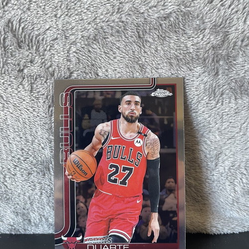 Coby White Ayo Dosunmu Chris Duarte Topps Chrome Chicago Bulls card like new