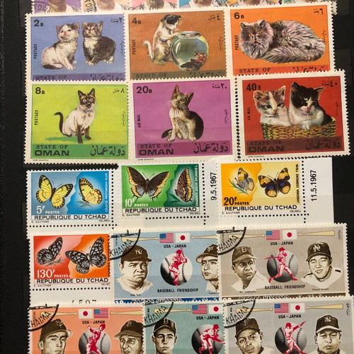 Stamp album like new with thematic series from many countries