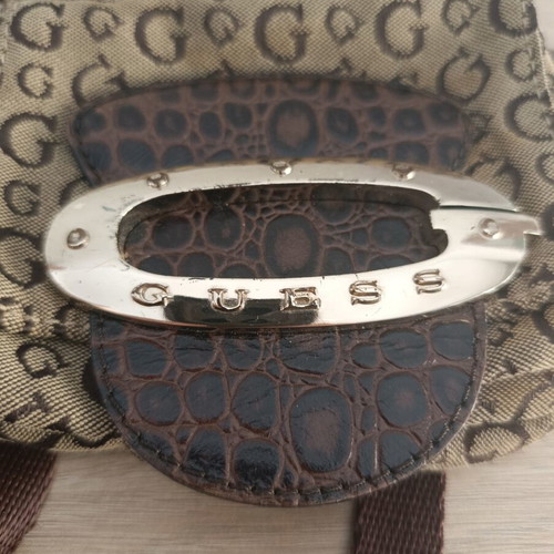 Guess crossbody bag used, brown with multiple pockets
